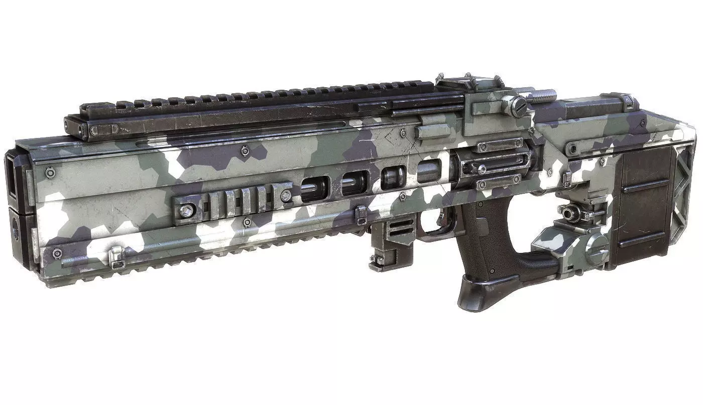 sci-fi RIFLE01 3D model_0