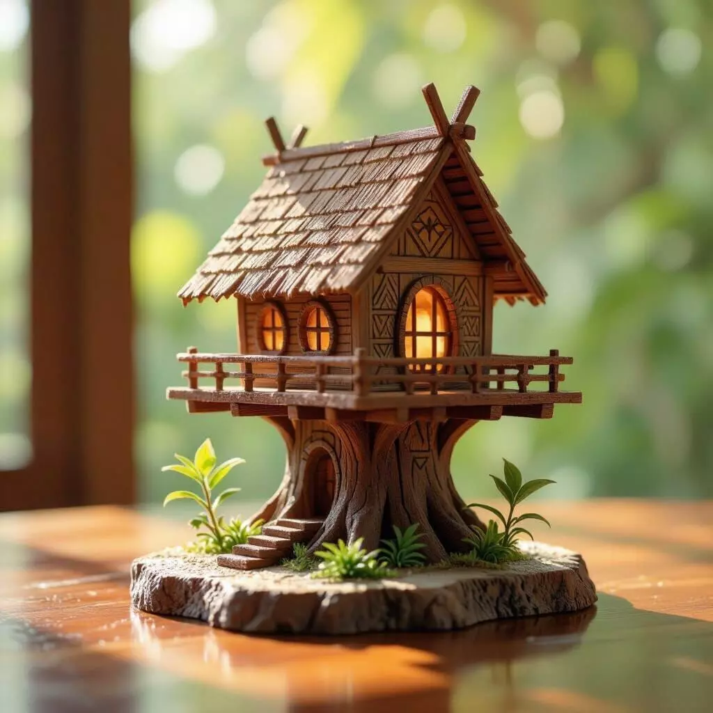Hawaiian Treehouse Hideaway Cottage 3D print model