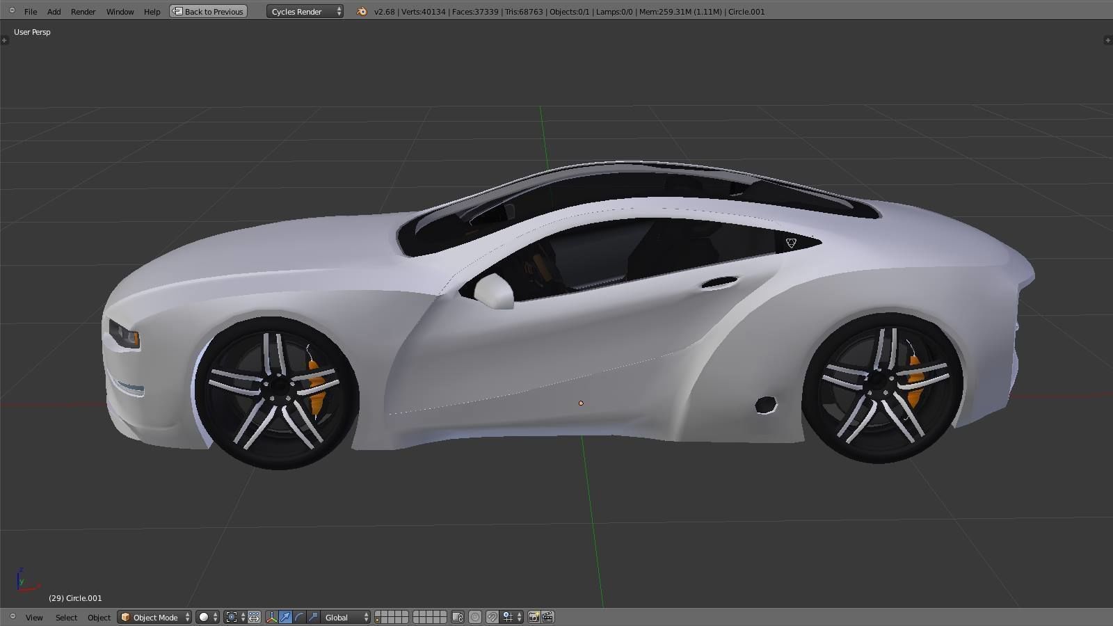 Affekta Cyclonic with Interior Concept car LOW-Poly cyber Low-poly 3D model_6