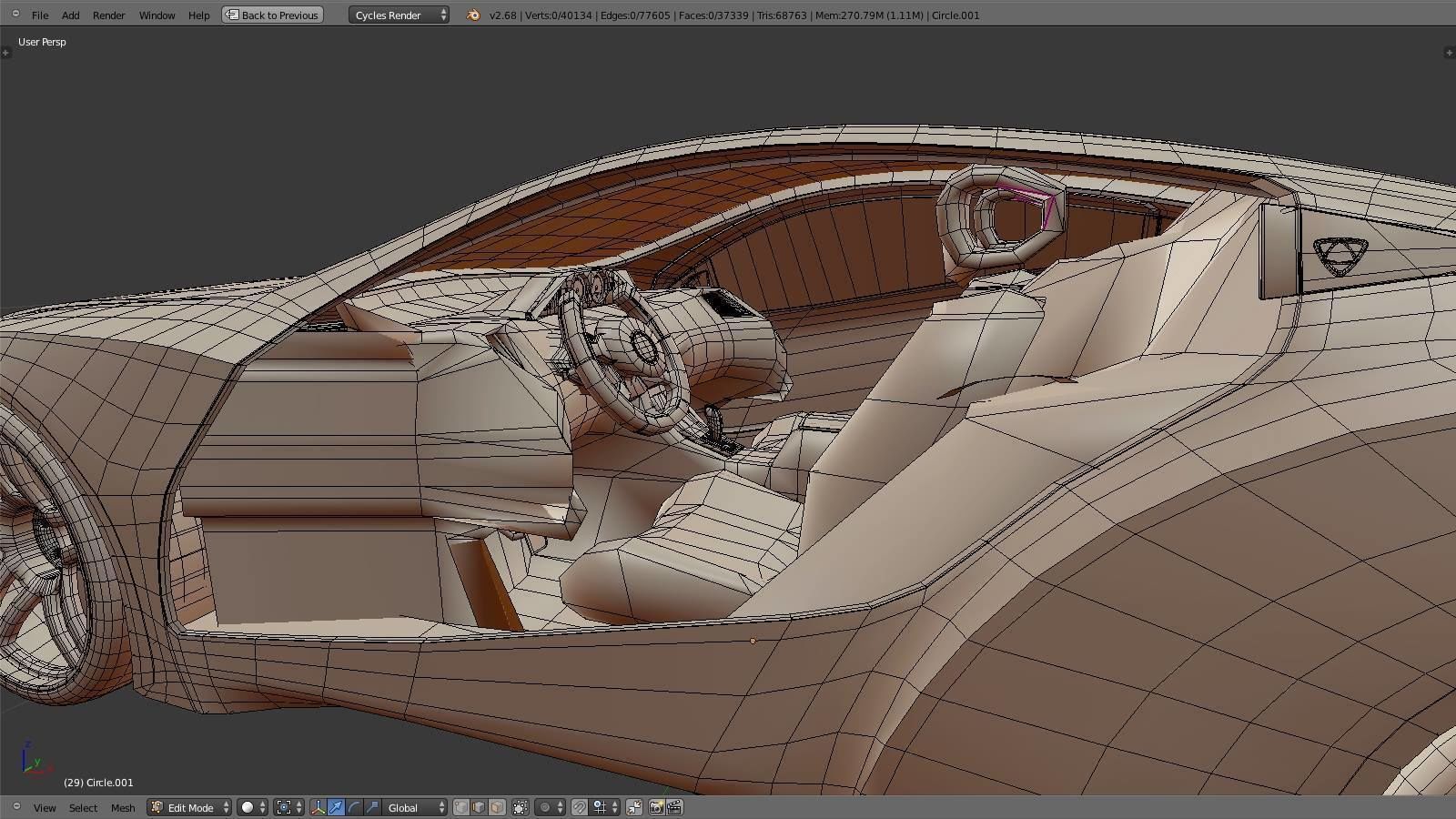 Affekta Cyclonic with Interior Concept car LOW-Poly cyber Low-poly 3D model_3
