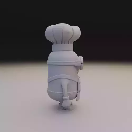 minion cook 3D print model 2