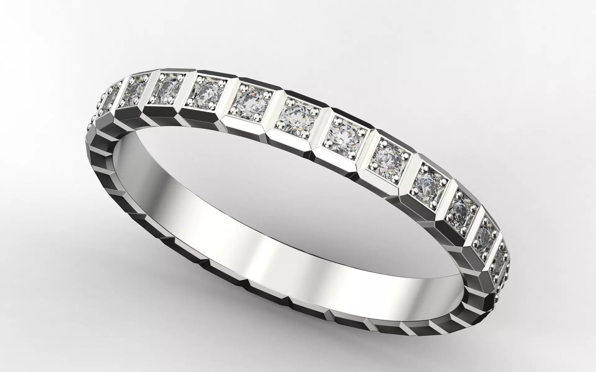 Ring Chopard Ice cube 3D print model