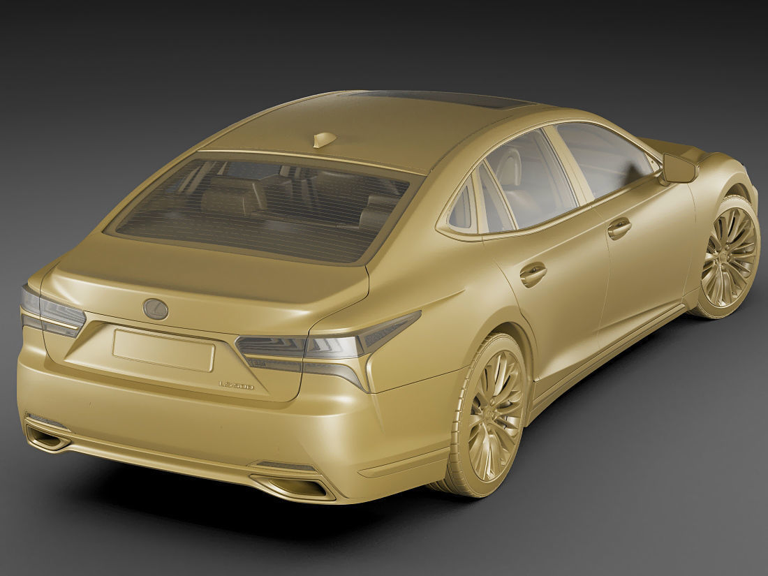 Lexus LS500 2018 3D model_16