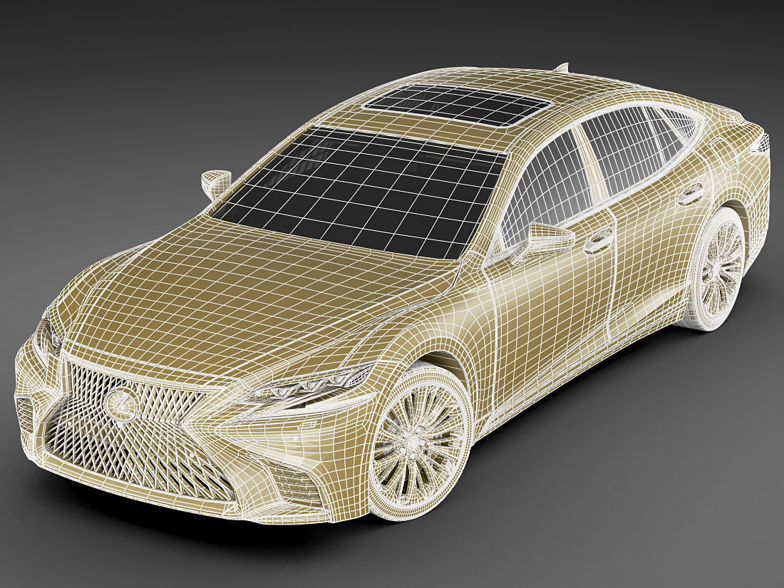 Lexus LS500 2018 3D model_22