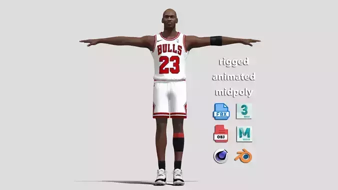 T-Pose Rigged Michael Jordan