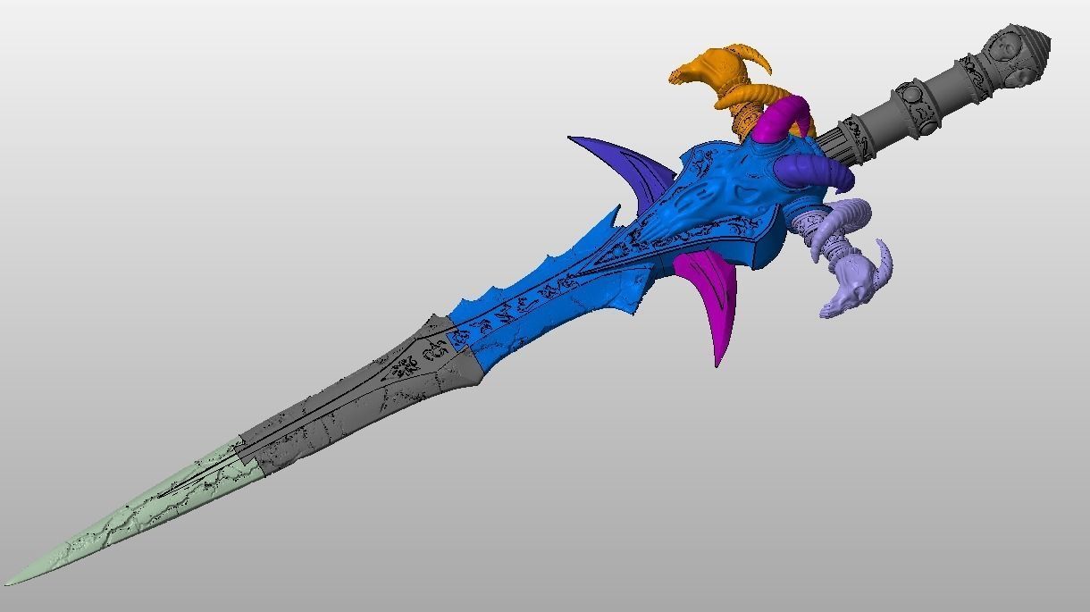 Frostmourne Lich King Arthas Sword 3D print model_2