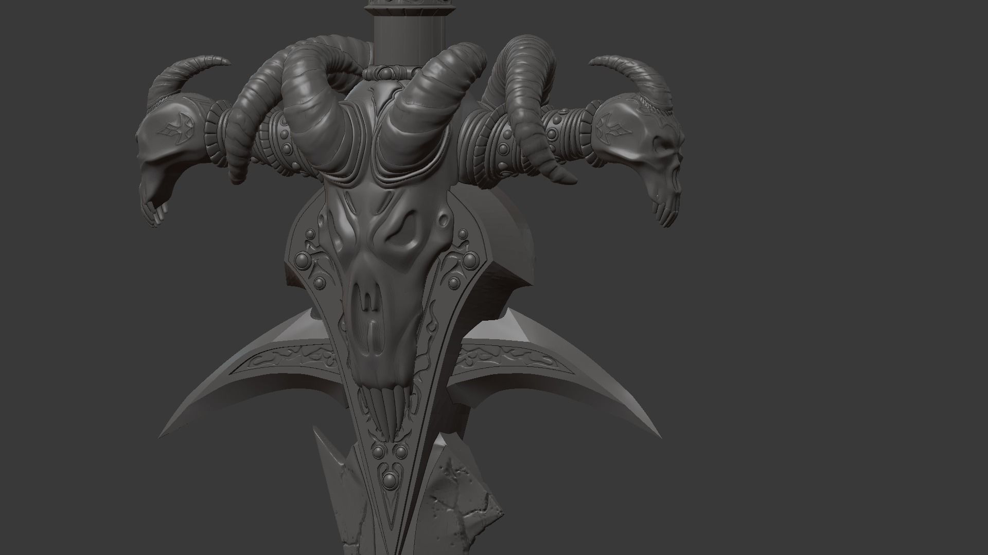 Frostmourne Lich King Arthas Sword 3D print model_1