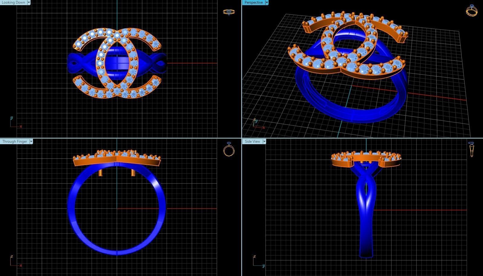 Ring T00110 3D print model_3