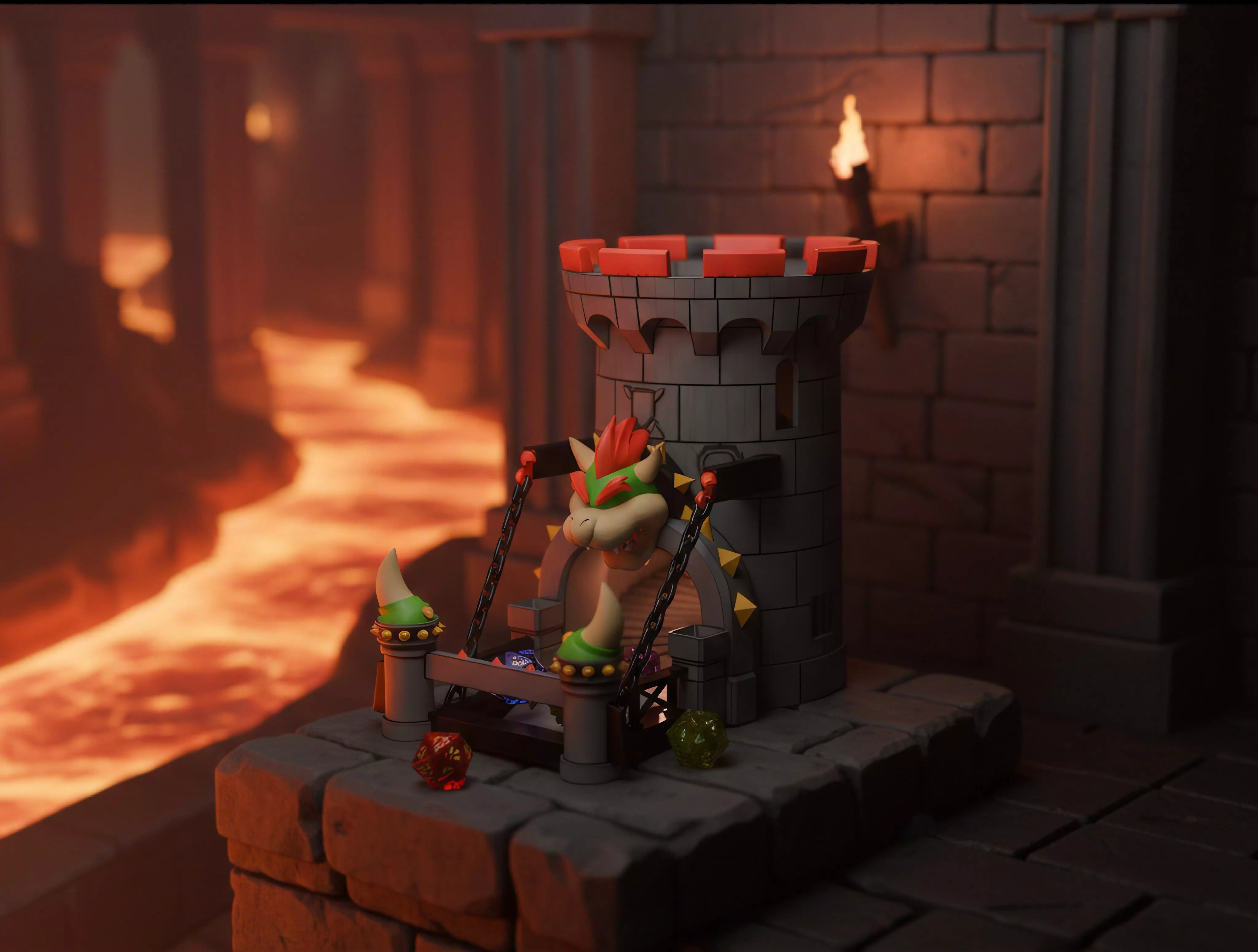 Bowser Dice Tower 3D print model