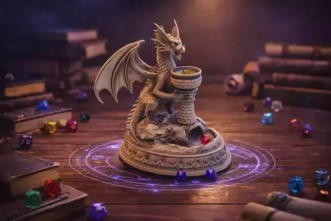 Dragon Dice Tower 3D print model 2