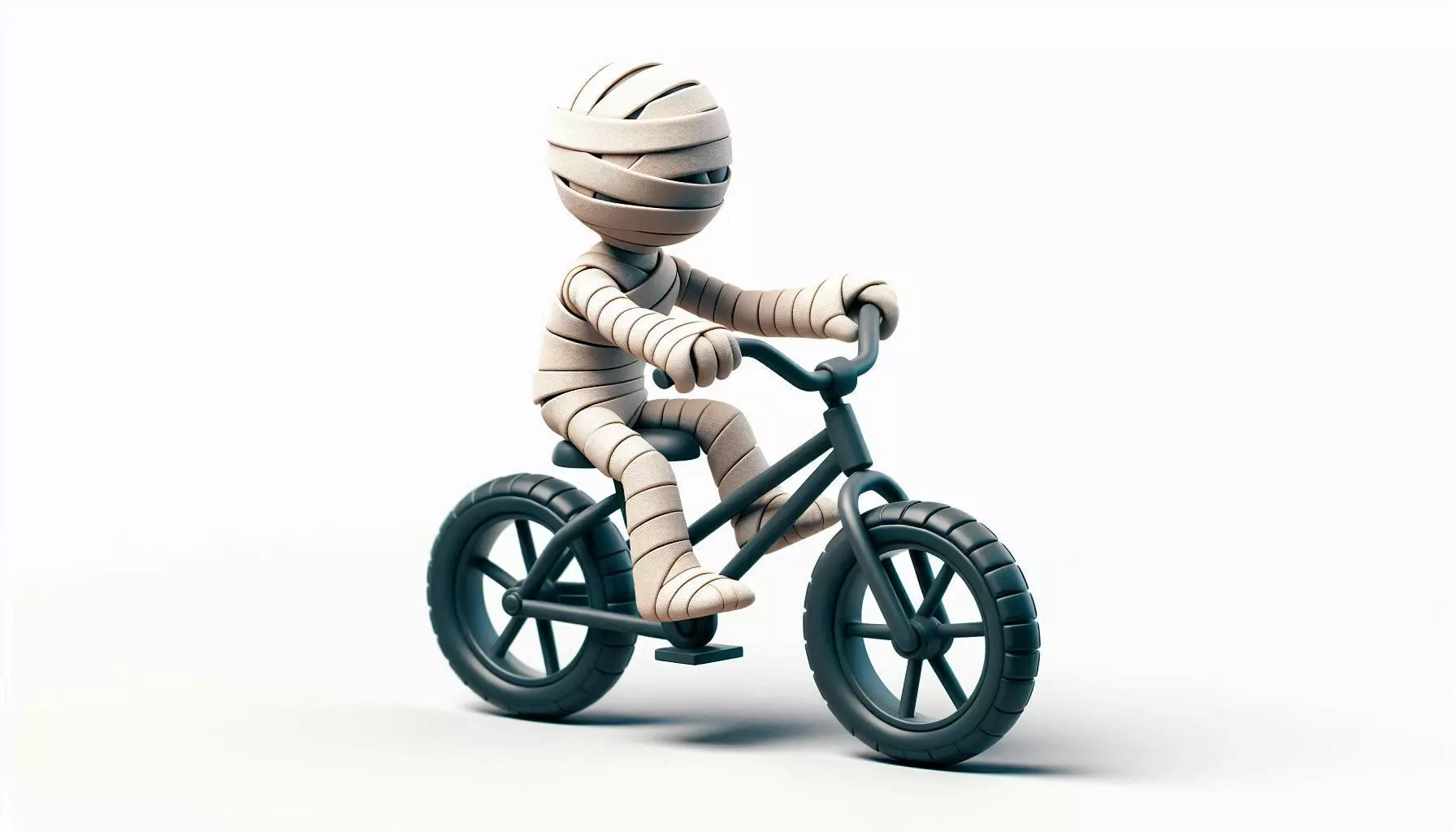 Mummy Boy Riding Cycle Model 3D print model