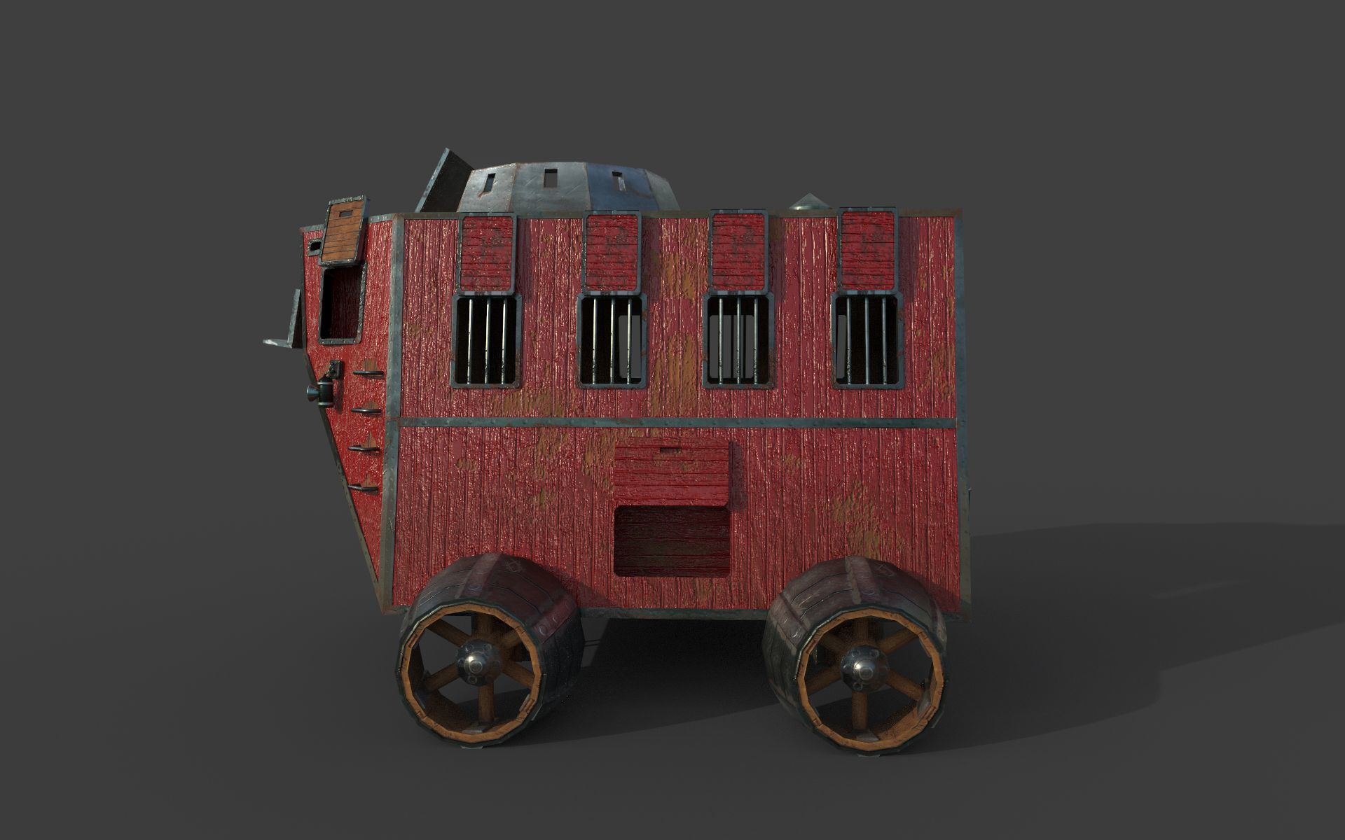 Carriage steampunk  3D model_2