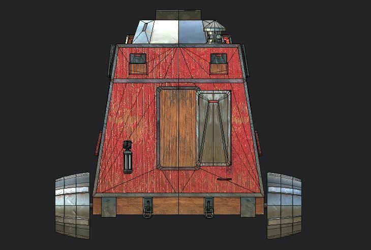 Carriage steampunk  3D model_12