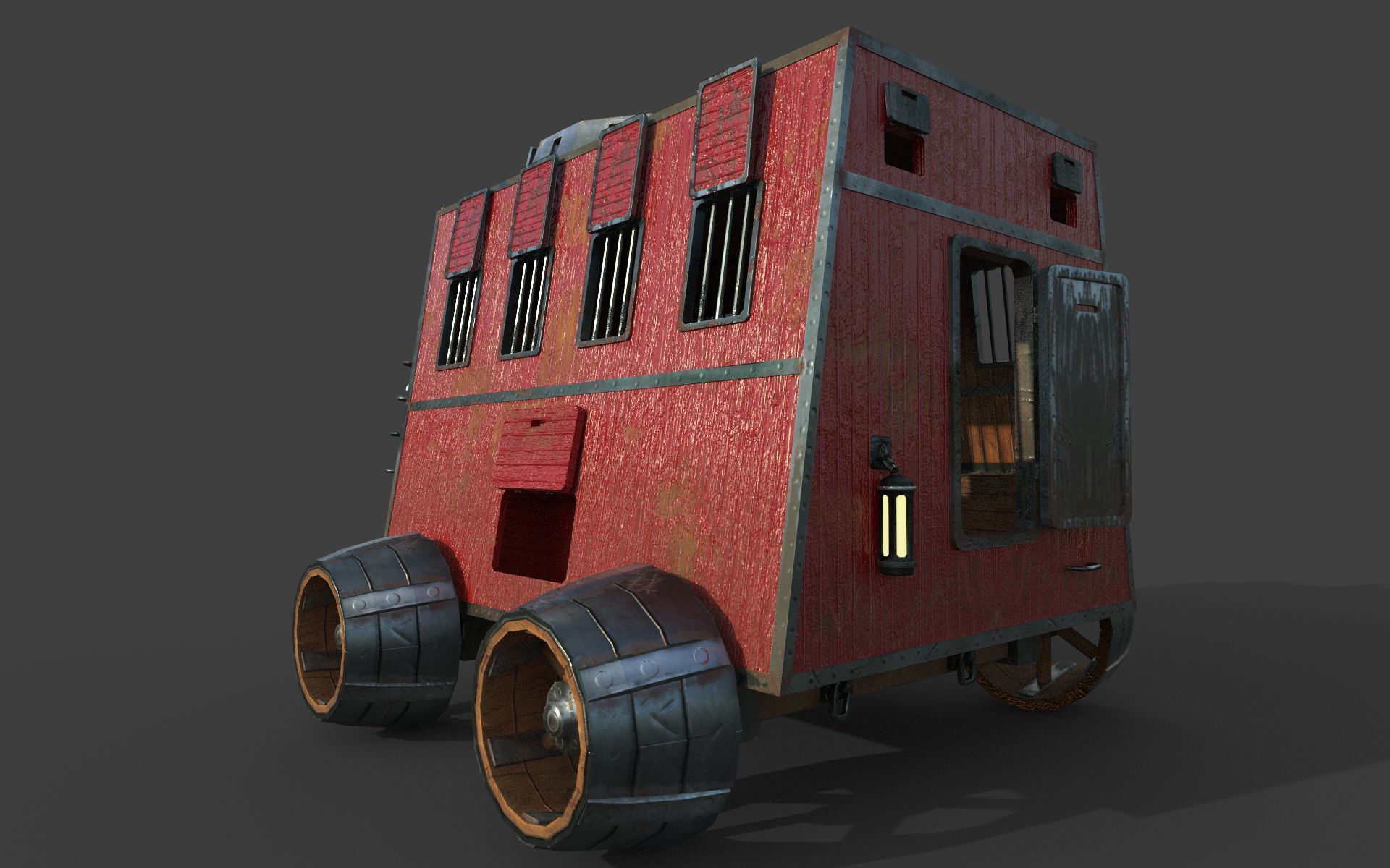 Carriage steampunk  3D model_7