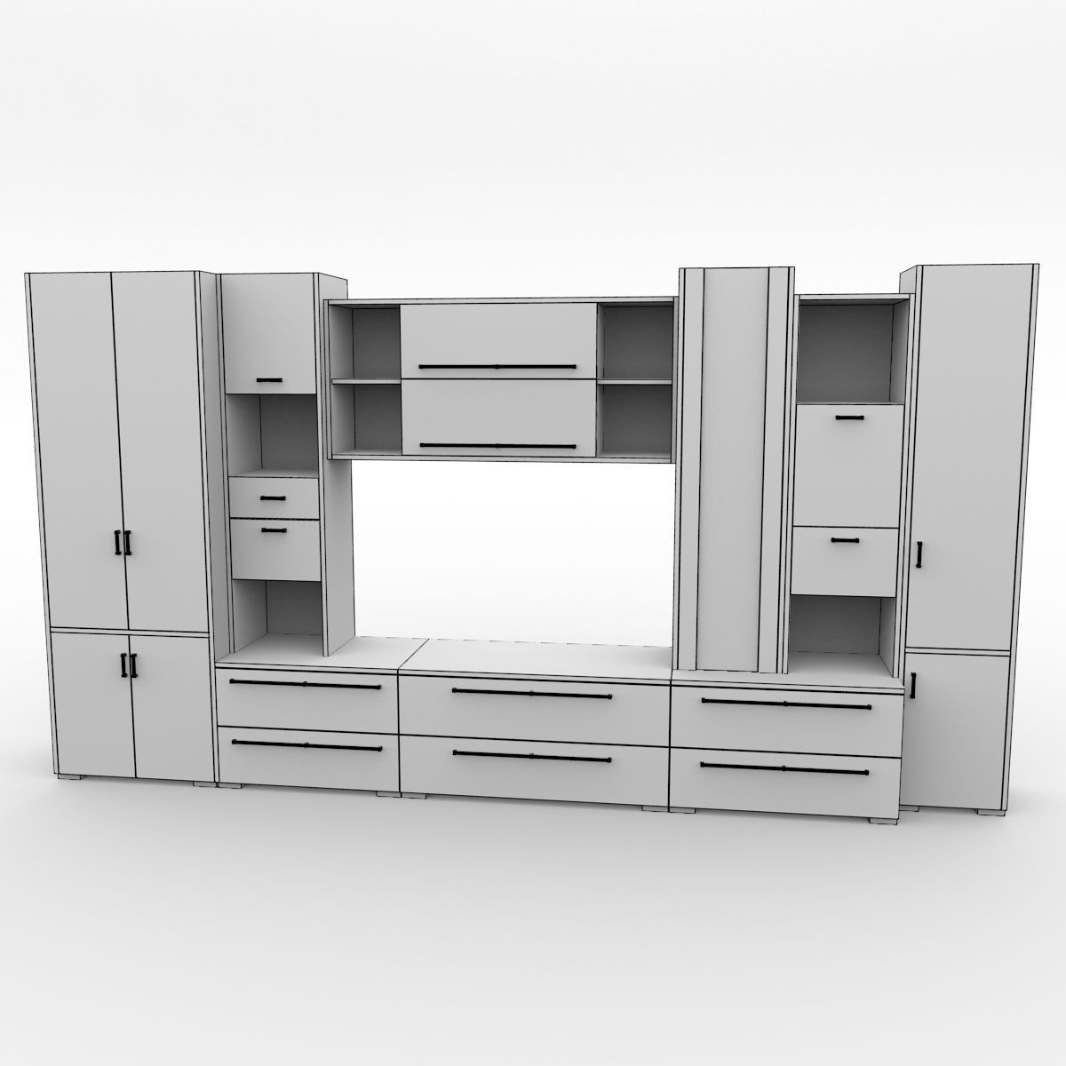 Mercur Shelving System 3D model_3