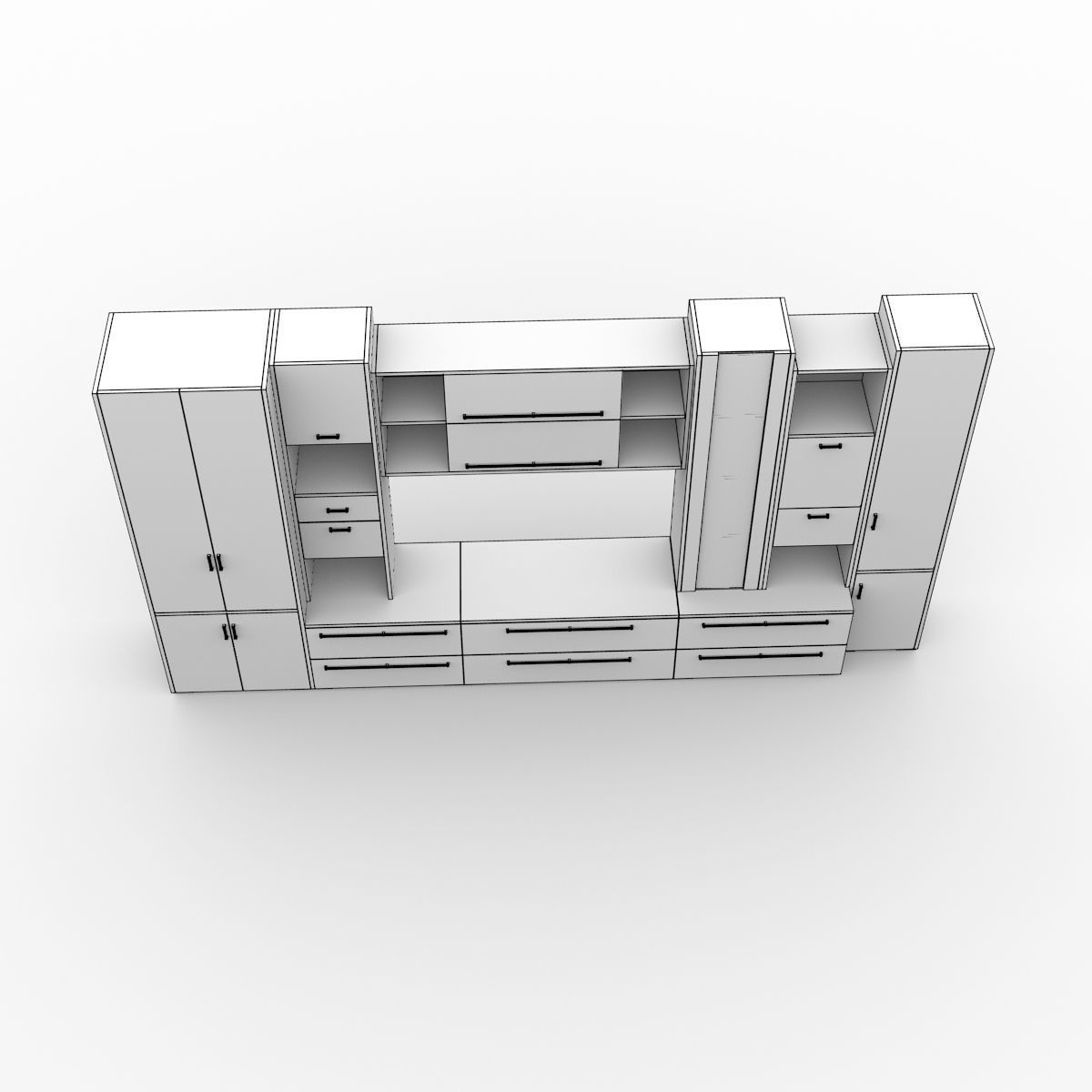 Mercur Shelving System 3D model_5