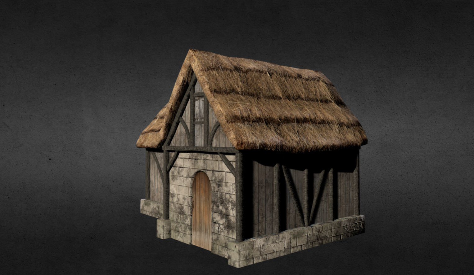 Medieval buildings pack Low-poly 3D model_6