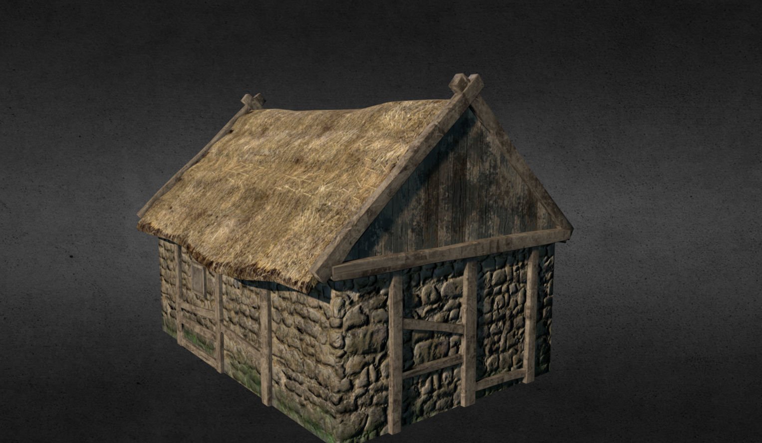 Medieval buildings pack Low-poly 3D model_5