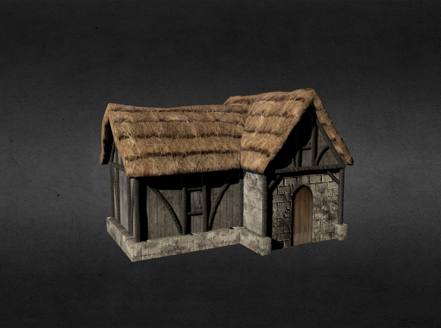 Medieval buildings pack Low-poly 3D model_8