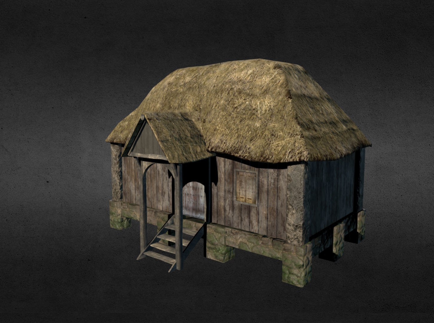 Medieval buildings pack Low-poly 3D model_13