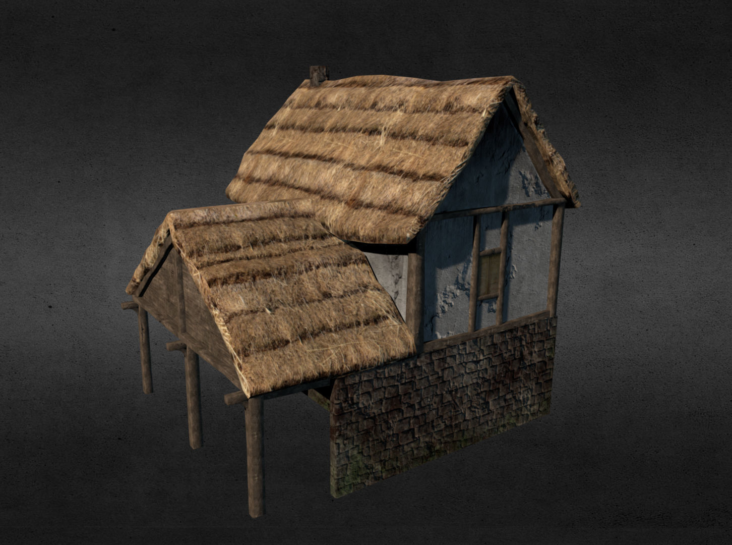 Medieval buildings pack Low-poly 3D model_14