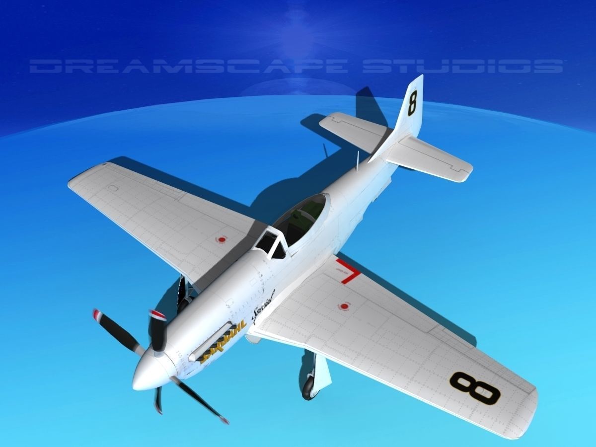 P-51 Mustang Sport BARDAHL 3D model_12