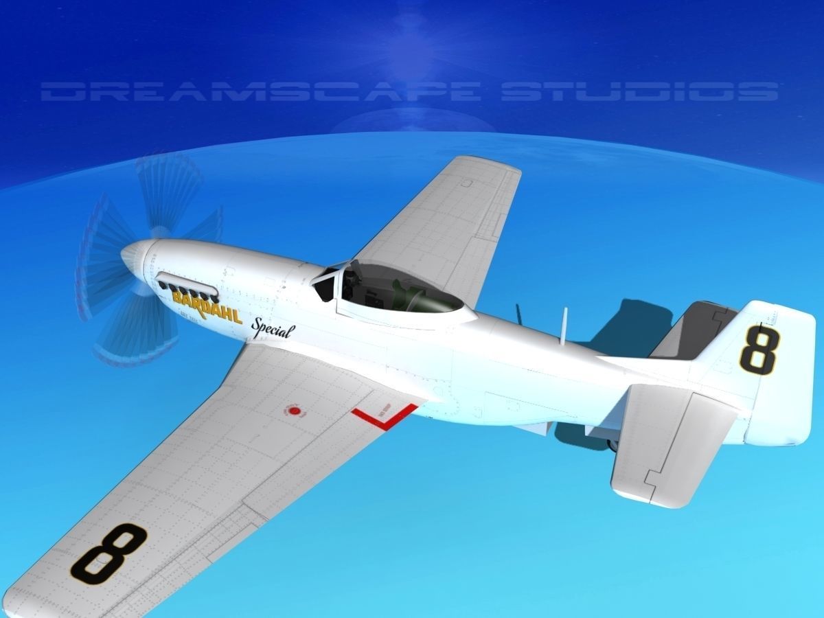 P-51 Mustang Sport BARDAHL 3D model_10