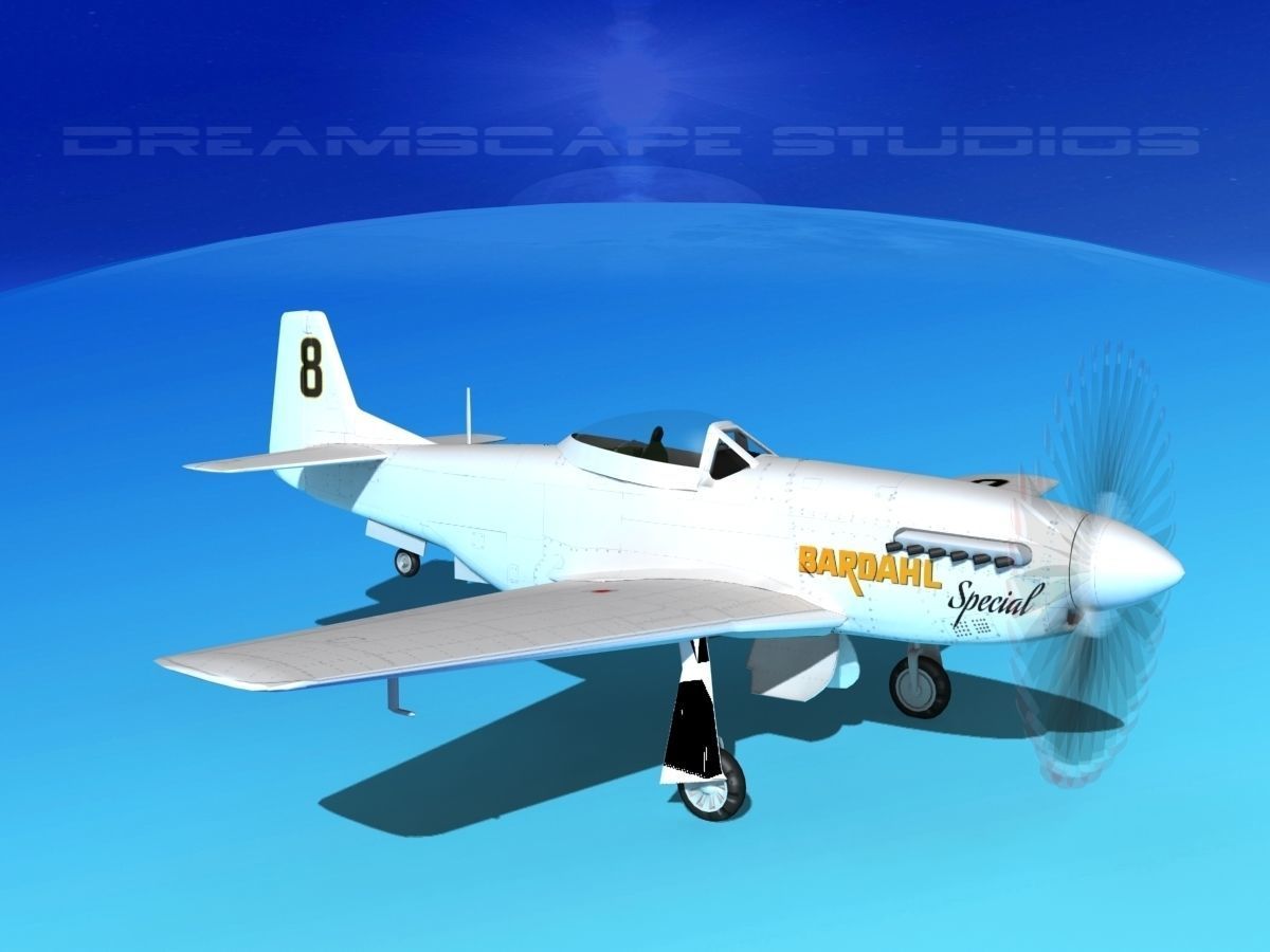 P-51 Mustang Sport BARDAHL 3D model_5