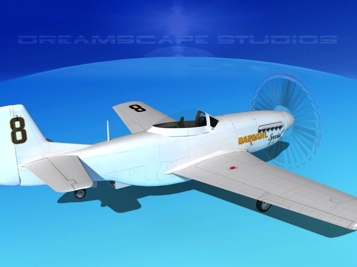 P-51 Mustang Sport BARDAHL 3D model_7