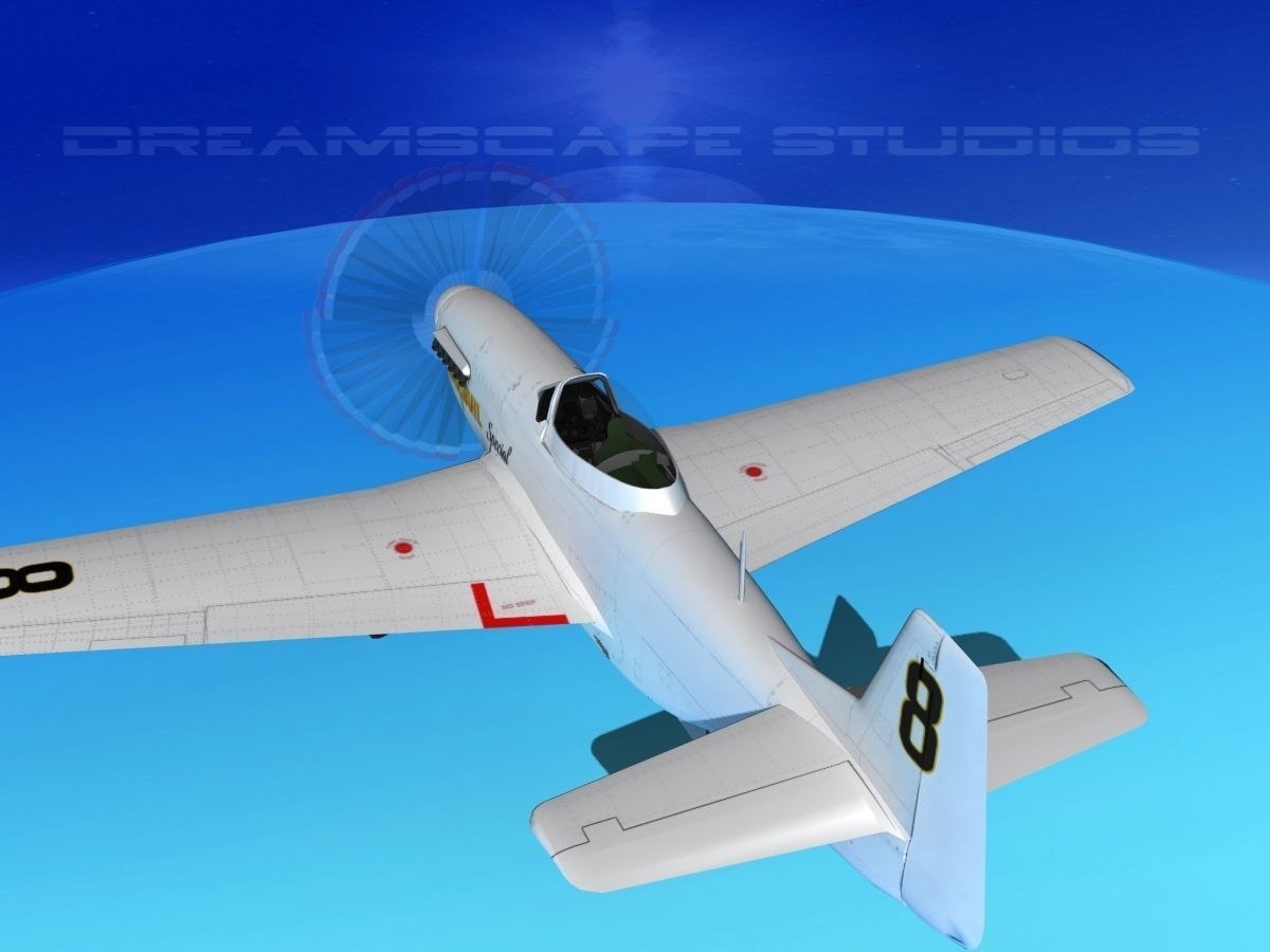 P-51 Mustang Sport BARDAHL 3D model_9