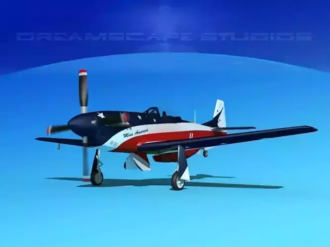 P-51 Mustang Sport Miss America 3D model