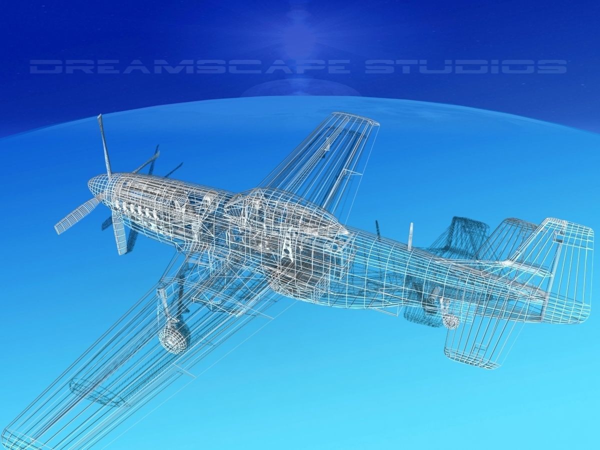 P-51 Mustang Sport Ole Yeller 3D model_21