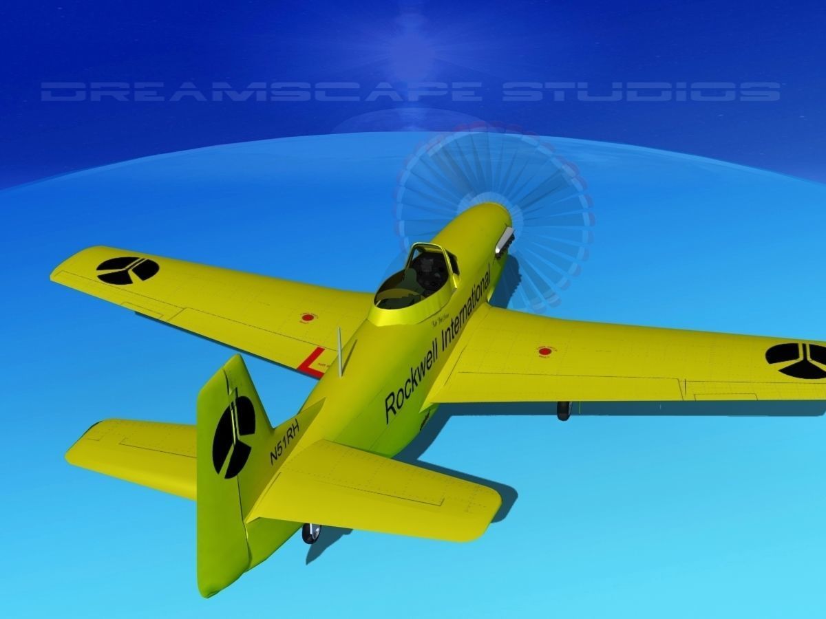 P-51 Mustang Sport Ole Yeller 3D model_6