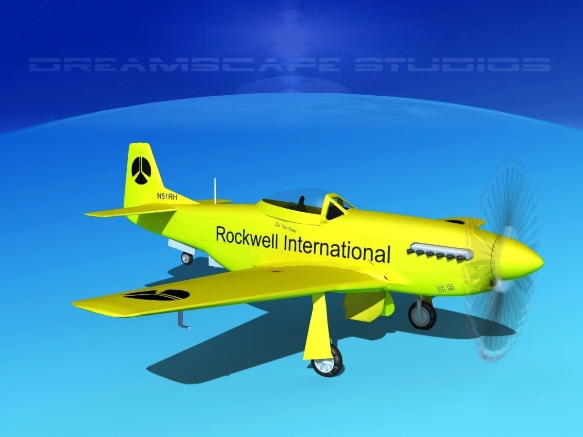 P-51 Mustang Sport Ole Yeller 3D model_3