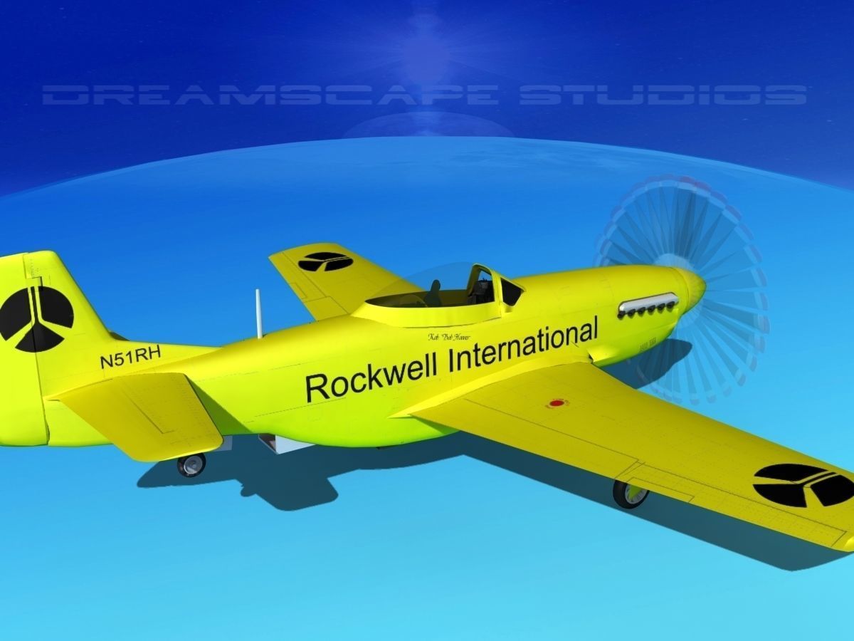 P-51 Mustang Sport Ole Yeller 3D model_5
