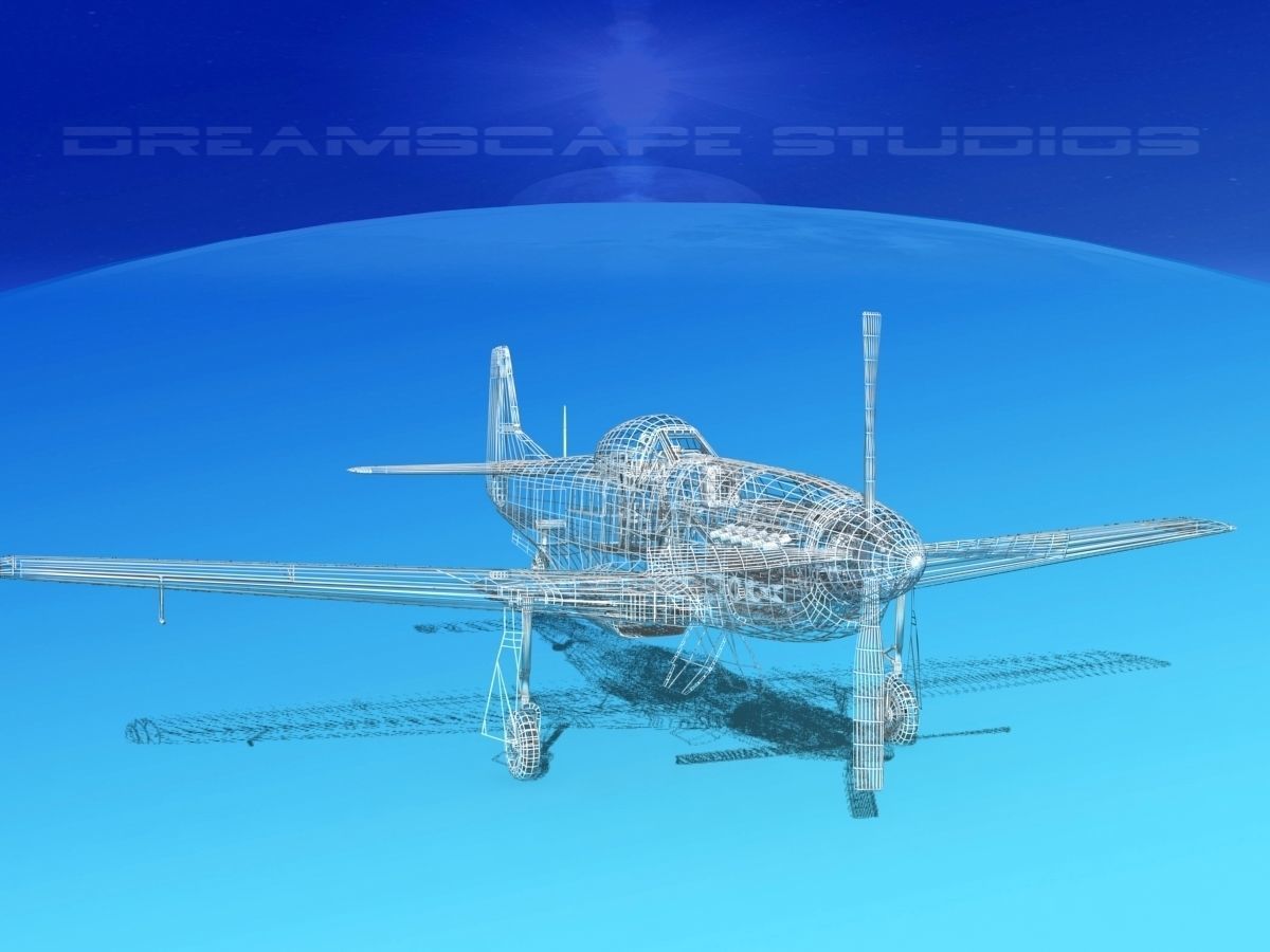 P-51 Mustang Sport Ole Yeller 3D model_16