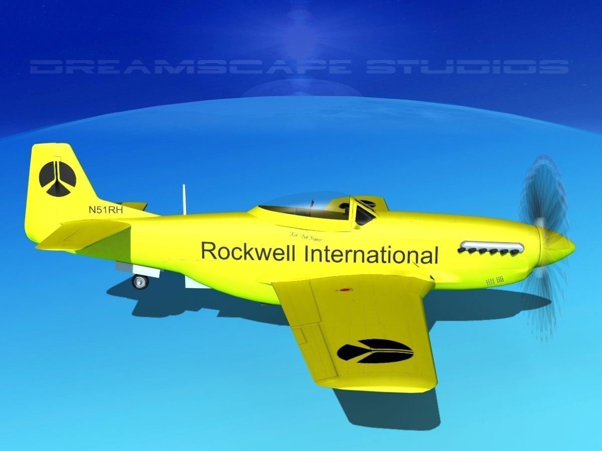 P-51 Mustang Sport Ole Yeller 3D model_4