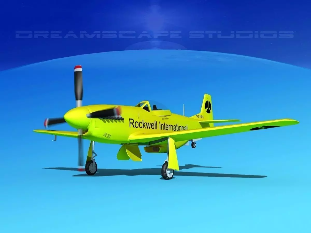 P-51 Mustang Sport Ole Yeller 3D model_0