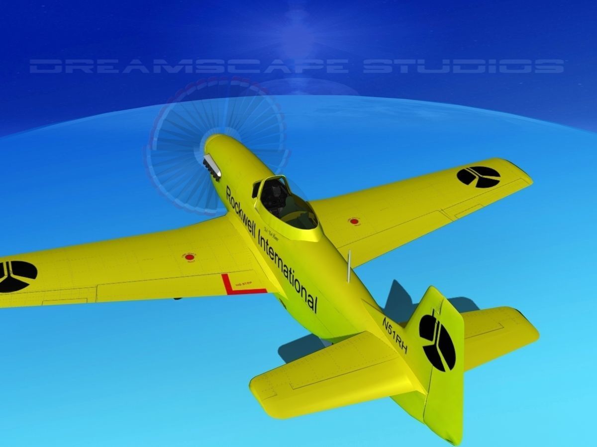 P-51 Mustang Sport Ole Yeller 3D model_7