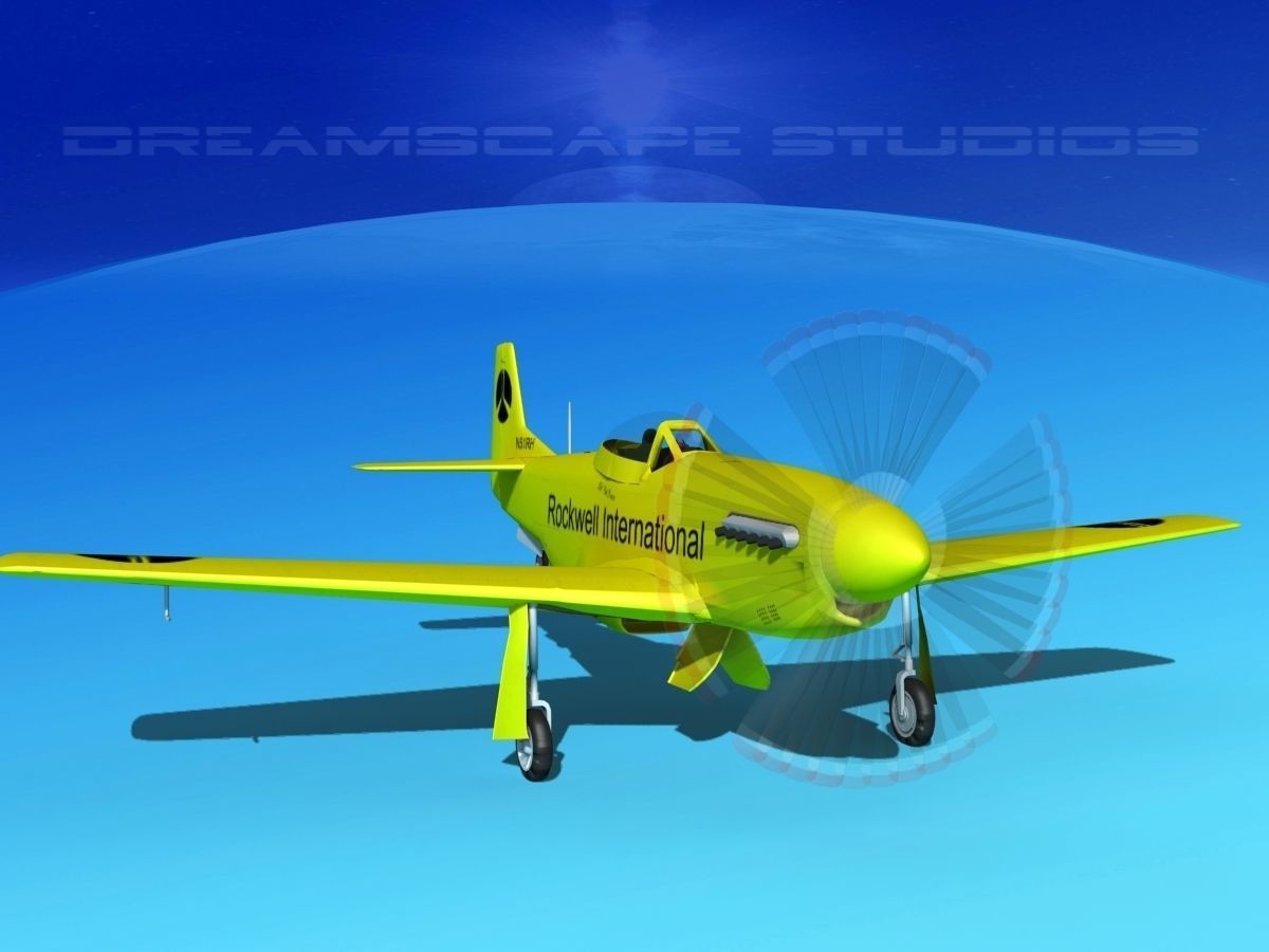 P-51 Mustang Sport Ole Yeller 3D model_2