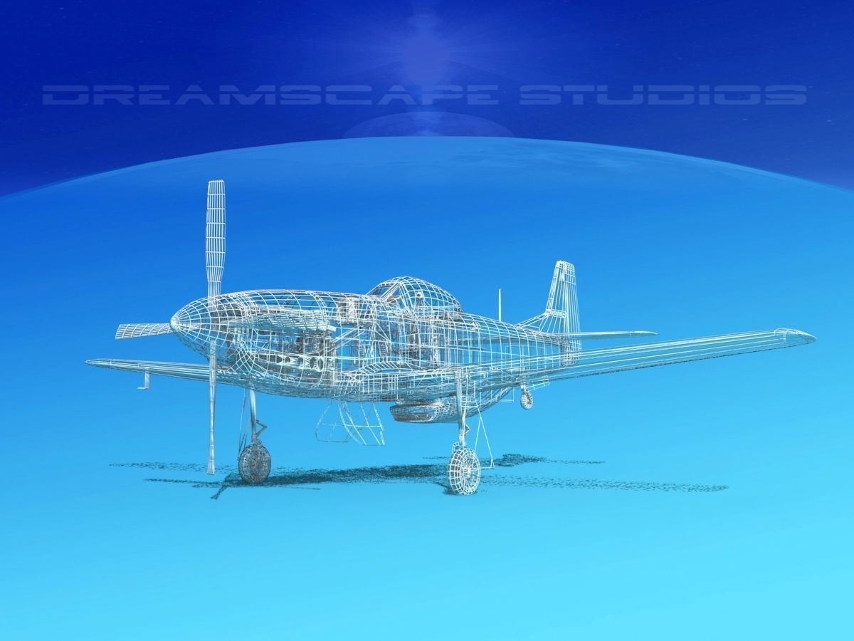 P-51 Mustang Sport Ole Yeller 3D model_17