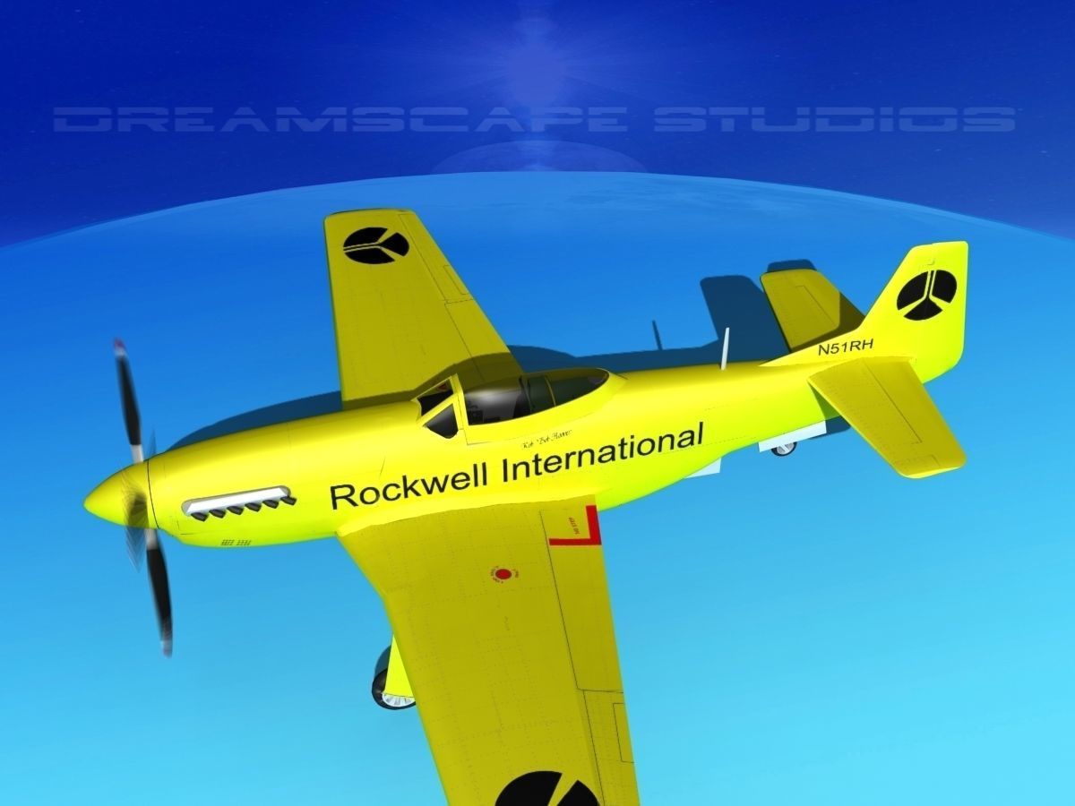 P-51 Mustang Sport Ole Yeller 3D model_9