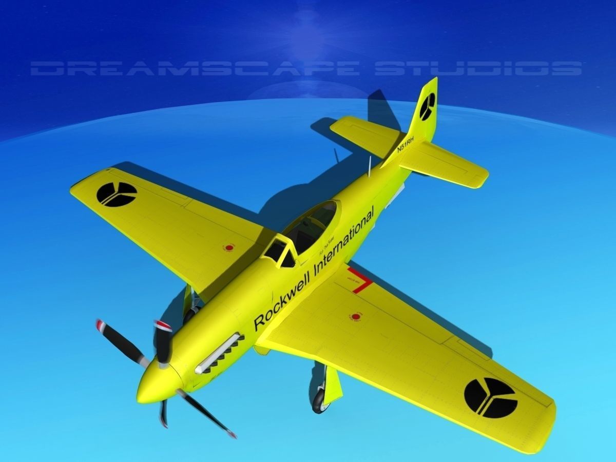 P-51 Mustang Sport Ole Yeller 3D model_10