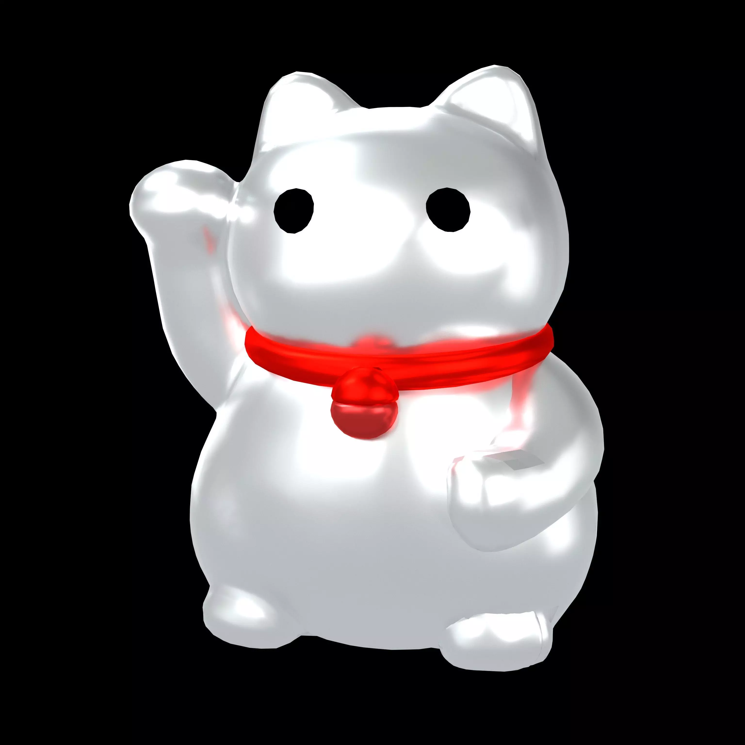 Lucky Cat v1 003 Low-poly 3D model