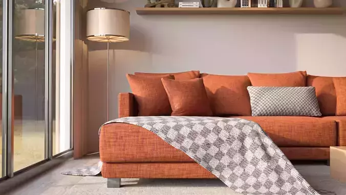 Modern Living Room 3D model 5