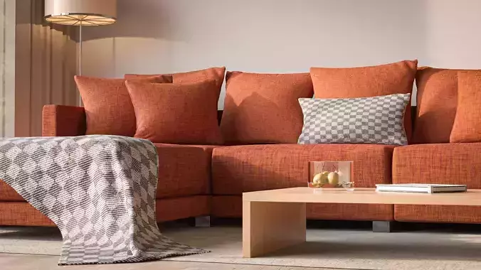 Modern Living Room 3D model 2