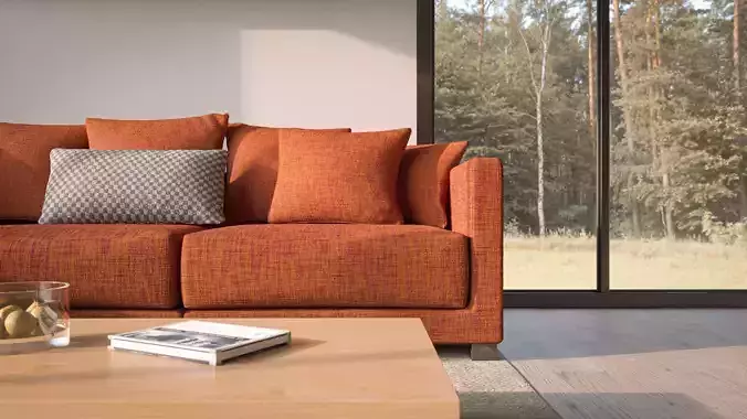 Modern Living Room 3D model 4