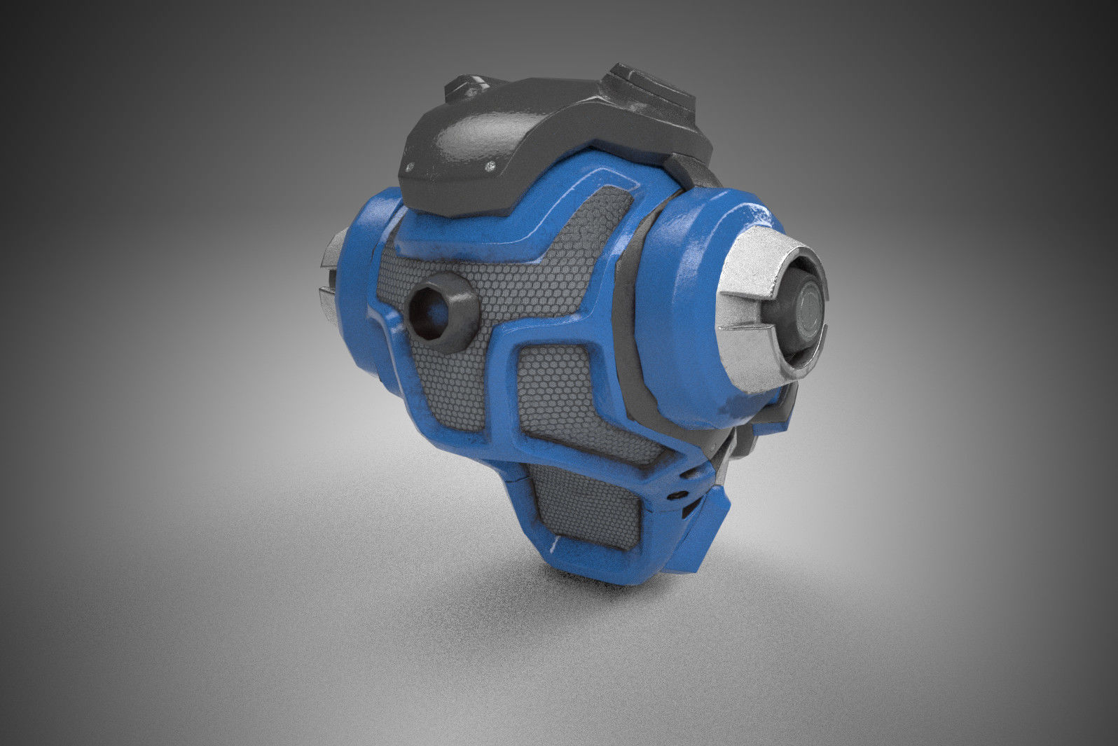 Sci-Fi Helmet Free low-poly 3D model_1