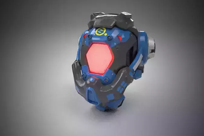 Sci-Fi Helmet Free low-poly 3D model