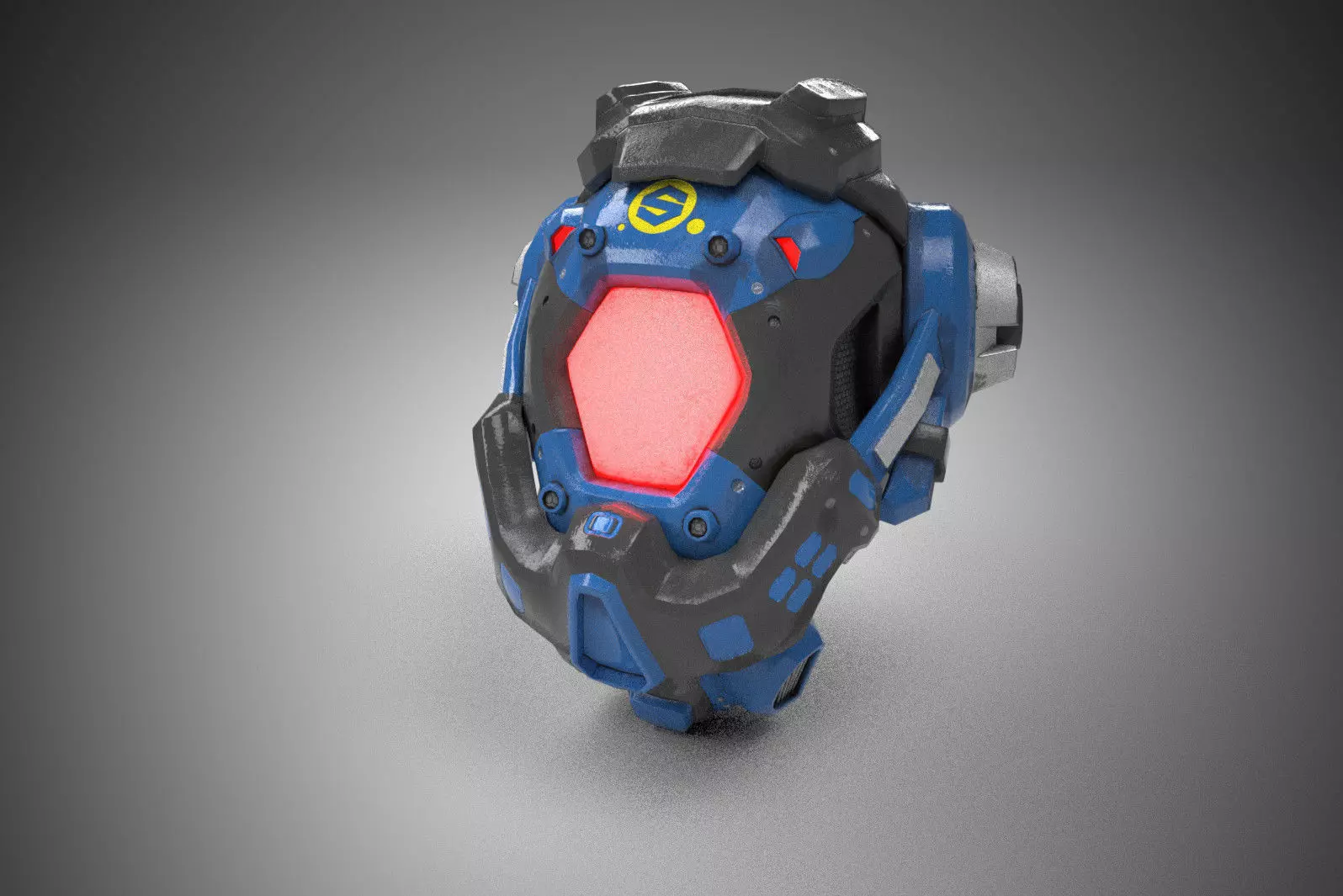 Sci-Fi Helmet Free low-poly 3D model_0